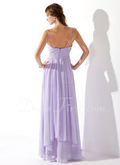 A-Line/Princess Sweetheart Floor-Length Chiffon Prom Dress With Ruffle Beading (018004835)